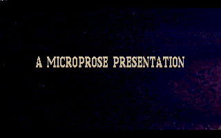 MicroProse presentation screen from Civilization's introduction, in 256-colour MCGA